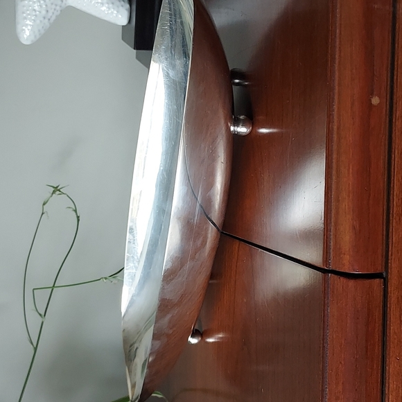 Sheffield silver 13"  oblong tray with silver Balled feet - Picture 13 of 13